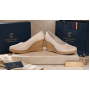Pantofi dama Bej Casual din piele naturala cu talpa tip pana P3550BEJ
